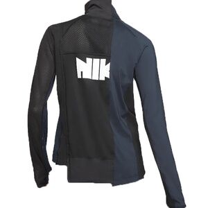Nike x Sacai Women's Half Zip Running Jacket Black/Dark Obsidian